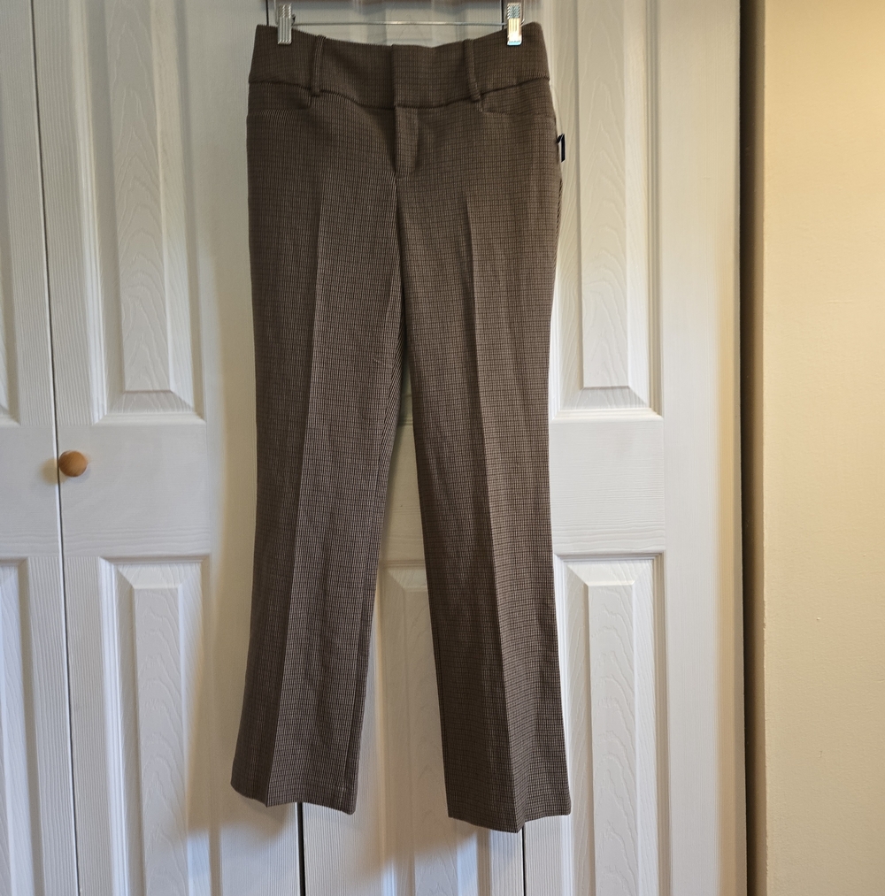 Apt. 9 Brown Patterned Straight-Leg Trousers